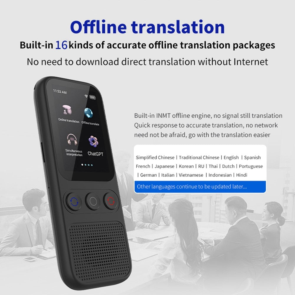 S80 AI Language Translator Photo Translation Voice to Text Offline Voice Translation Interpretation Device