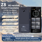 Z8 4G Smart Voice Translator 5.5 inch IPS Full View Screen with 5MP Auto Zoom Photo Translation Device for Business