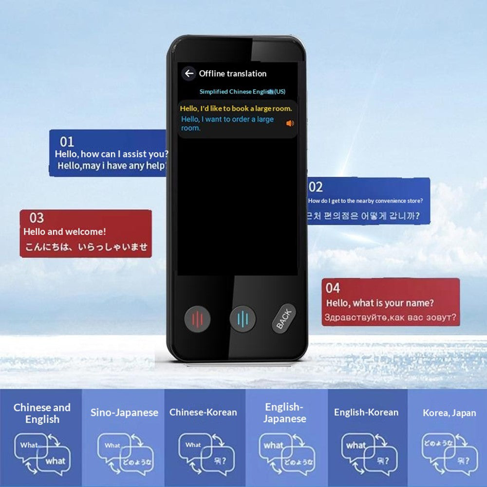 F13 Intelligent Voice Translator Offline Real-Time Translation Device for Travel Oral Language Learning