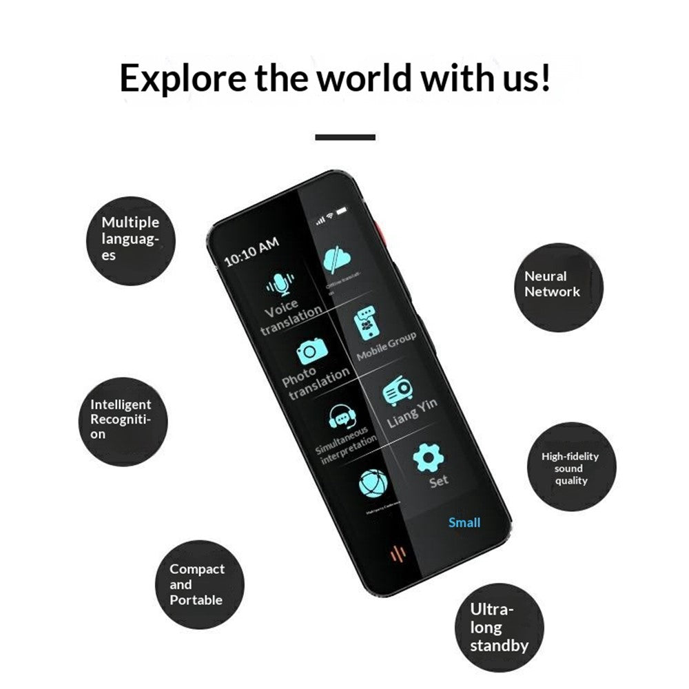 F12 Intelligent Voice Translator Real-Time Multilingual Translation Device with Recording Photo Translation Functions
