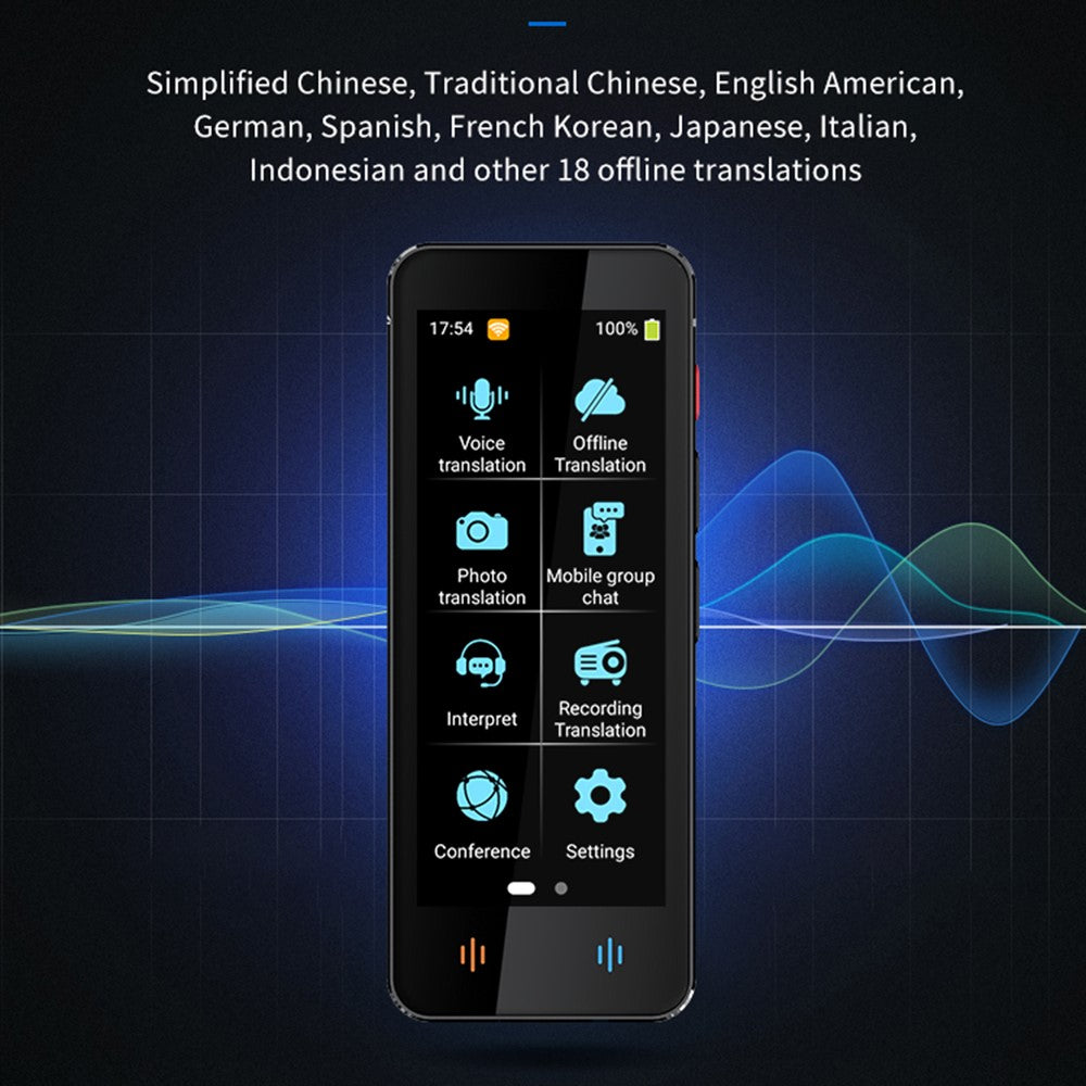 F12 Intelligent Voice Translator Real-Time Multilingual Translation Device with Recording Photo Translation Functions