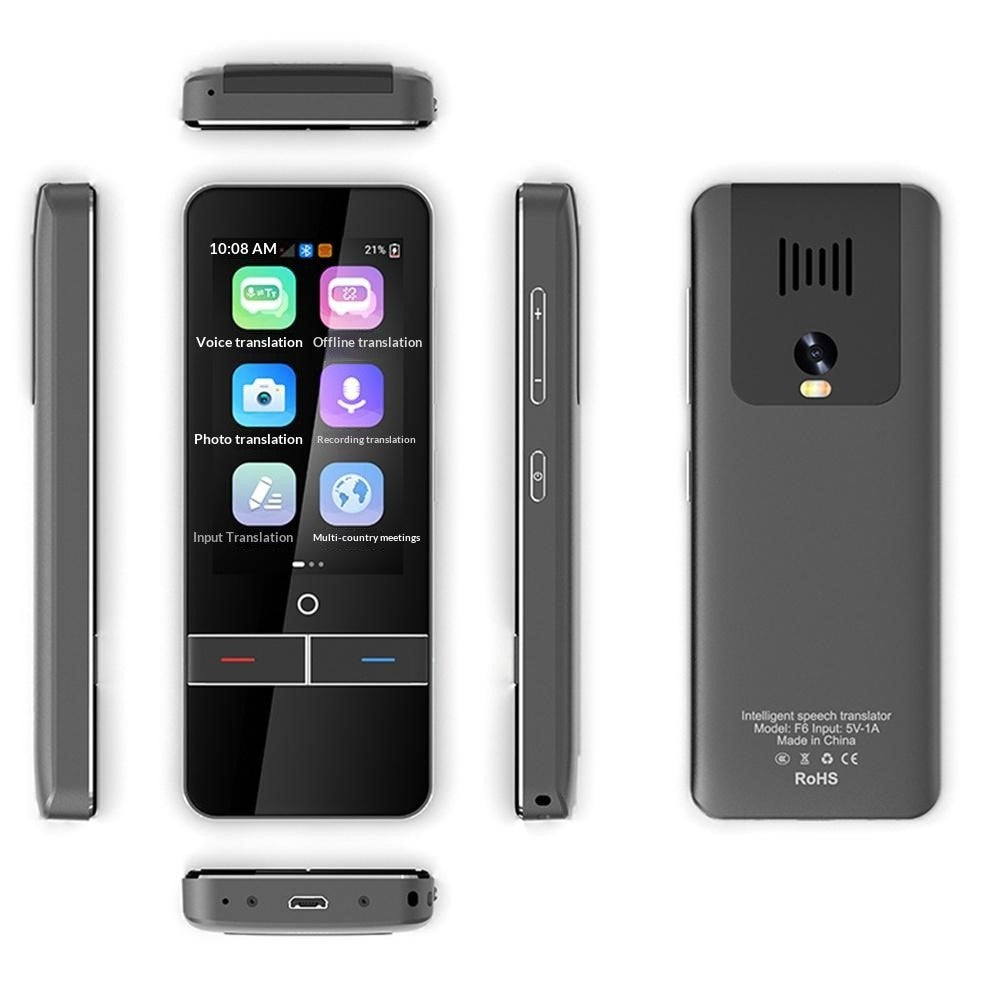 F6 Simultaneous Translation Device AI Voice Offline Translator Photo Translation for 136 Countries