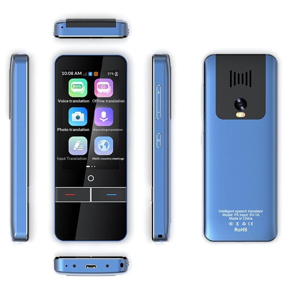 F6 Simultaneous Translation Device AI Voice Offline Translator Photo Translation for 136 Countries