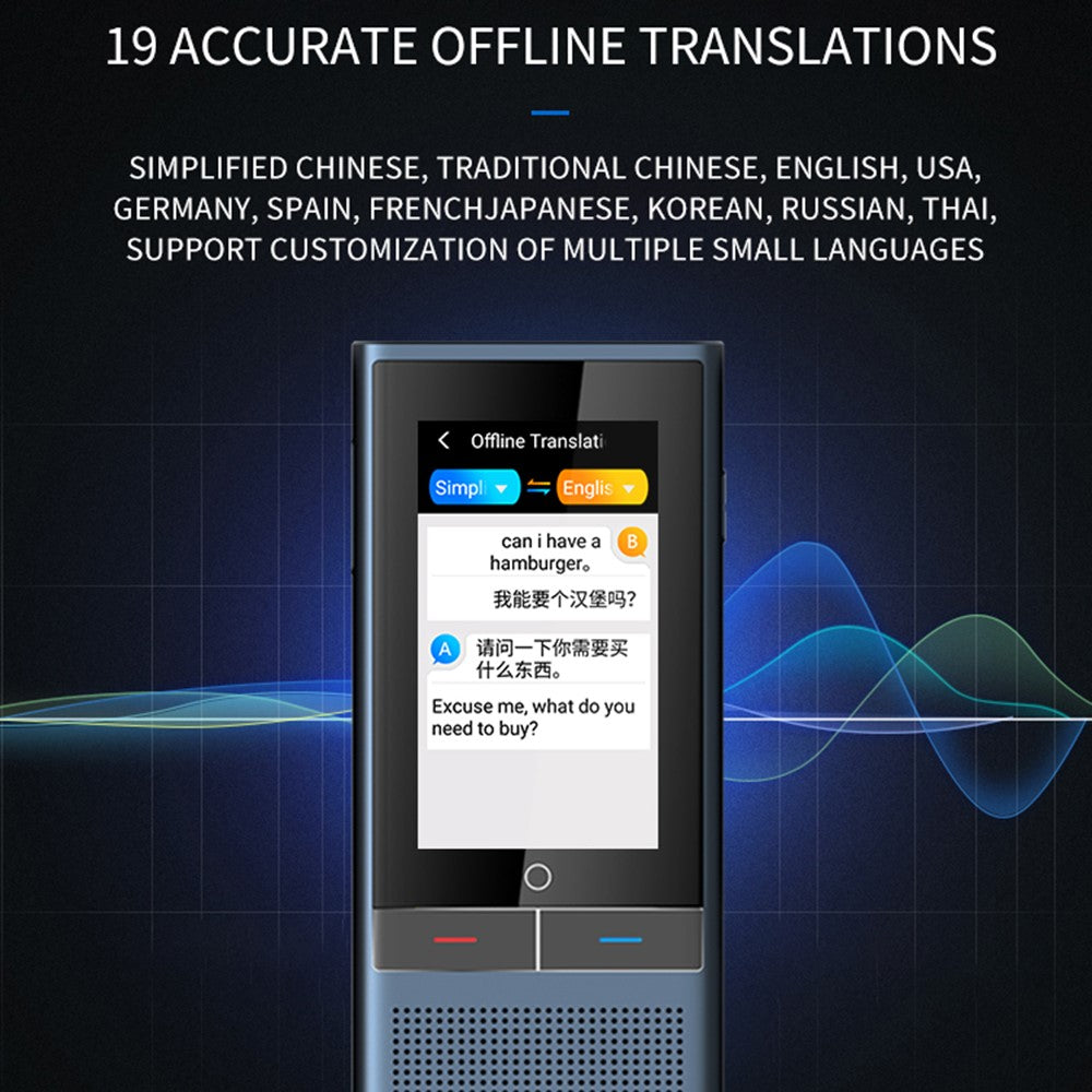 Z6 4G Smart Voice Translator Supporting 138 Languages Two-Way Simultaneous Interpretation Device
