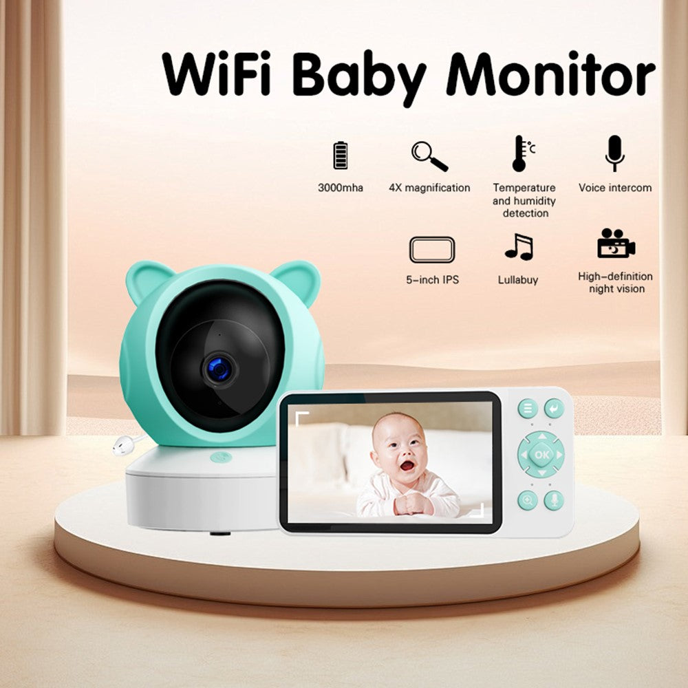 C8-A WiFi Baby Monitor 1080P Video Camera with Screen / Remote Tracking / Cry Detection / App Control