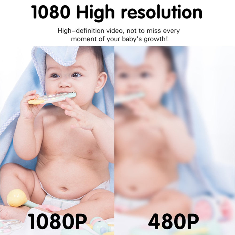 C8-A WiFi Baby Monitor 1080P Video Camera with Screen / Remote Tracking / Cry Detection / App Control