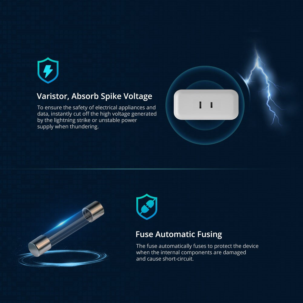 SONOFF S40 WiFi Smart Socket Mini Plug for Home Office Compact Plug Support APP / Voice Control