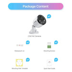 ZOSI ZG1804E 4MP PoE-ekstra-sikkerhedskamera, kompatibelt med Zosi PoE NVR, 2.5K Super HD, 100 fods nattesyn, IP66-vandtæt smart IP-kamera med persondetektering til udendørs- og indendørs overvågning