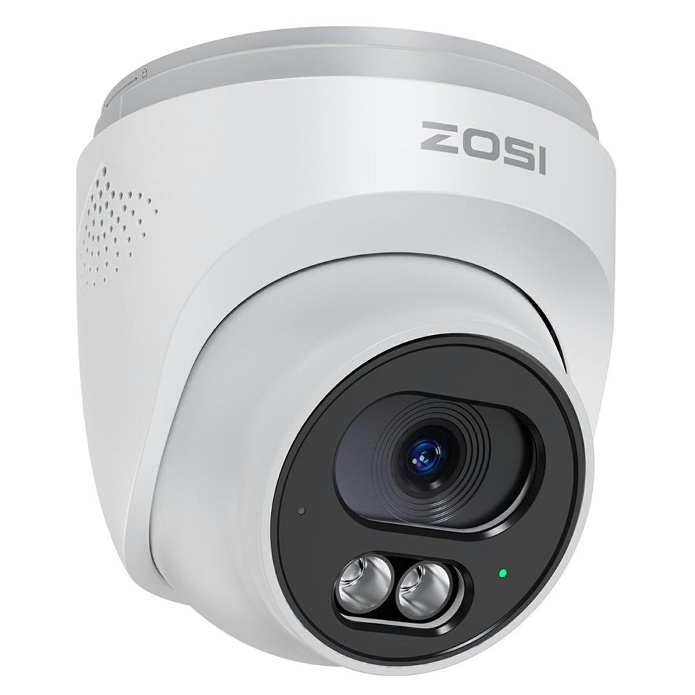 ZOSI C220 4MP 2.5K utomhus PoE säkerhetskamera kompatibel med Zosi PoE NVR 100ft mörkerseende AI människodetektering tvåvägs ljud IP-kamera