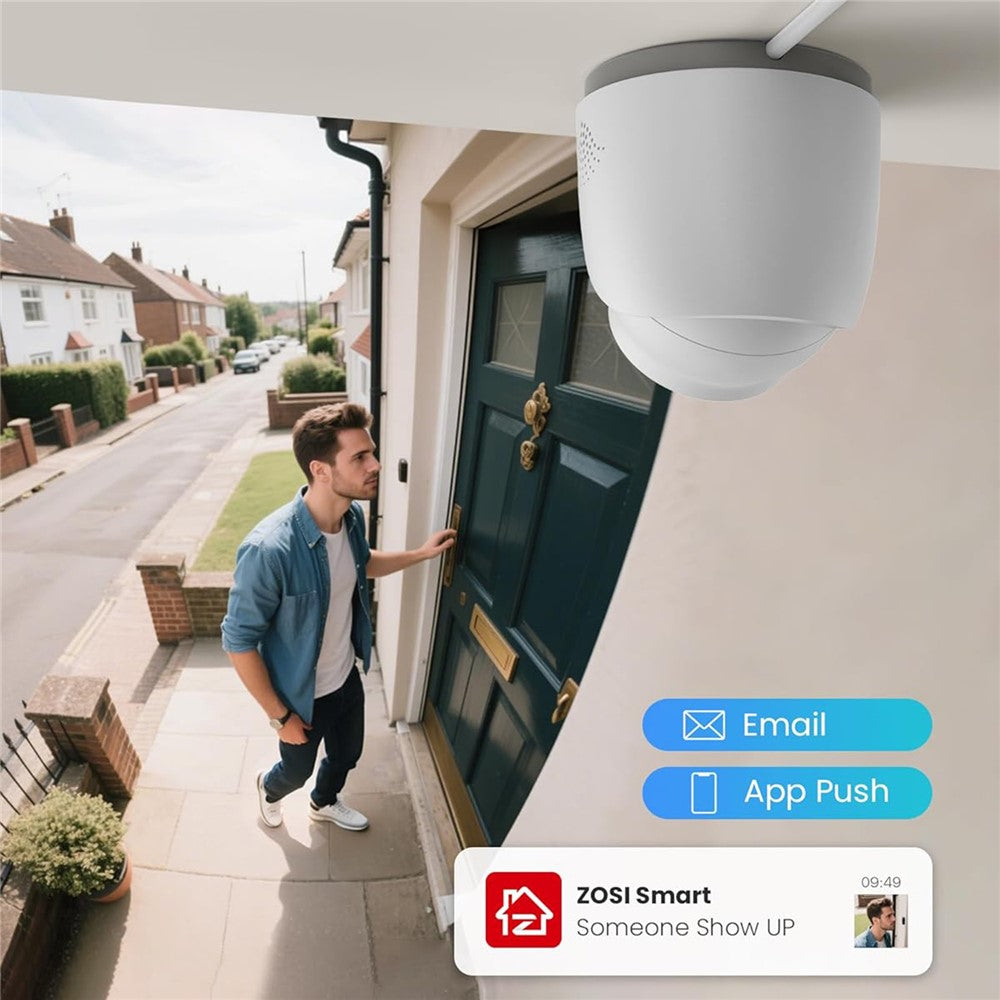 ZOSI C220 2Pcs 4MP QHD 2.5K Security Camera 100ft Night Vision AI Human Detection Outdoor PoE IP Camera