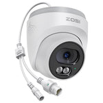 ZOSI C220 2 st 4K UHD 8MP PoE Tilläggs-IP-kamera AI Person-/Fordonsdetektering Tvåvägsljud Nattseende Säkerhetskamera
