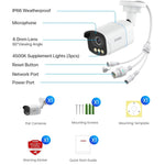 ZOSI C186 4K PoE-säkerhetskamera kompatibel med Zosi 4K PoE NVR Aurora Lux True Color Nattseende 8MP Utomhus Inomhus IP66 Vattentät AI Personfordonsdetektering Tvåvägsljud IP-kamera