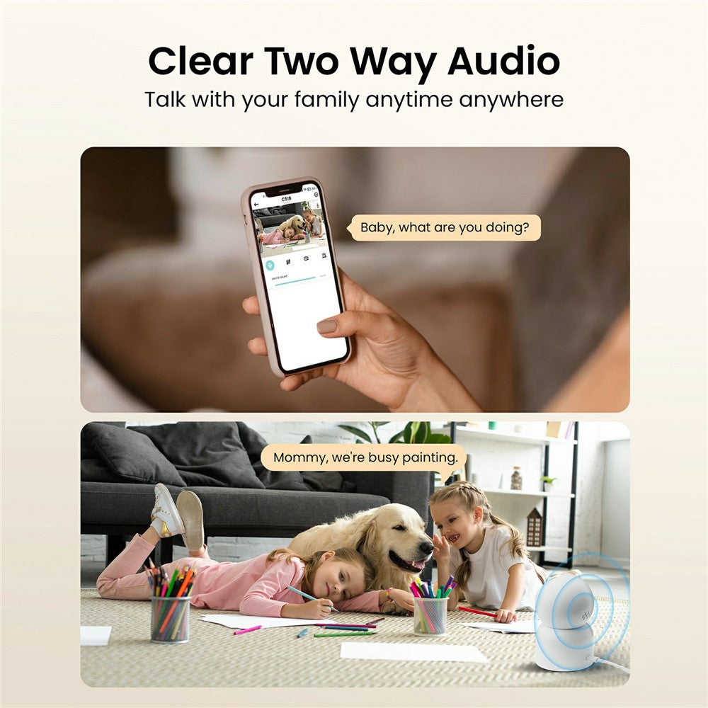 ZOSI C518 1080P Säkerhetskamera 2MP Inomhus WiFi Panorering Tilt AI Människodetektering Automatisk Spårning Nattseende Tvåvägs Audio Säkerhetskamera