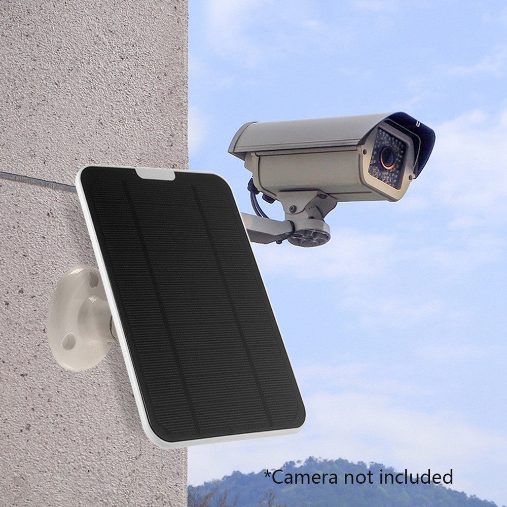 4W USB Solar Panel for Security Camera, Waterproof Solar Charger for Camera with 360-Degree Adjustable Mounting