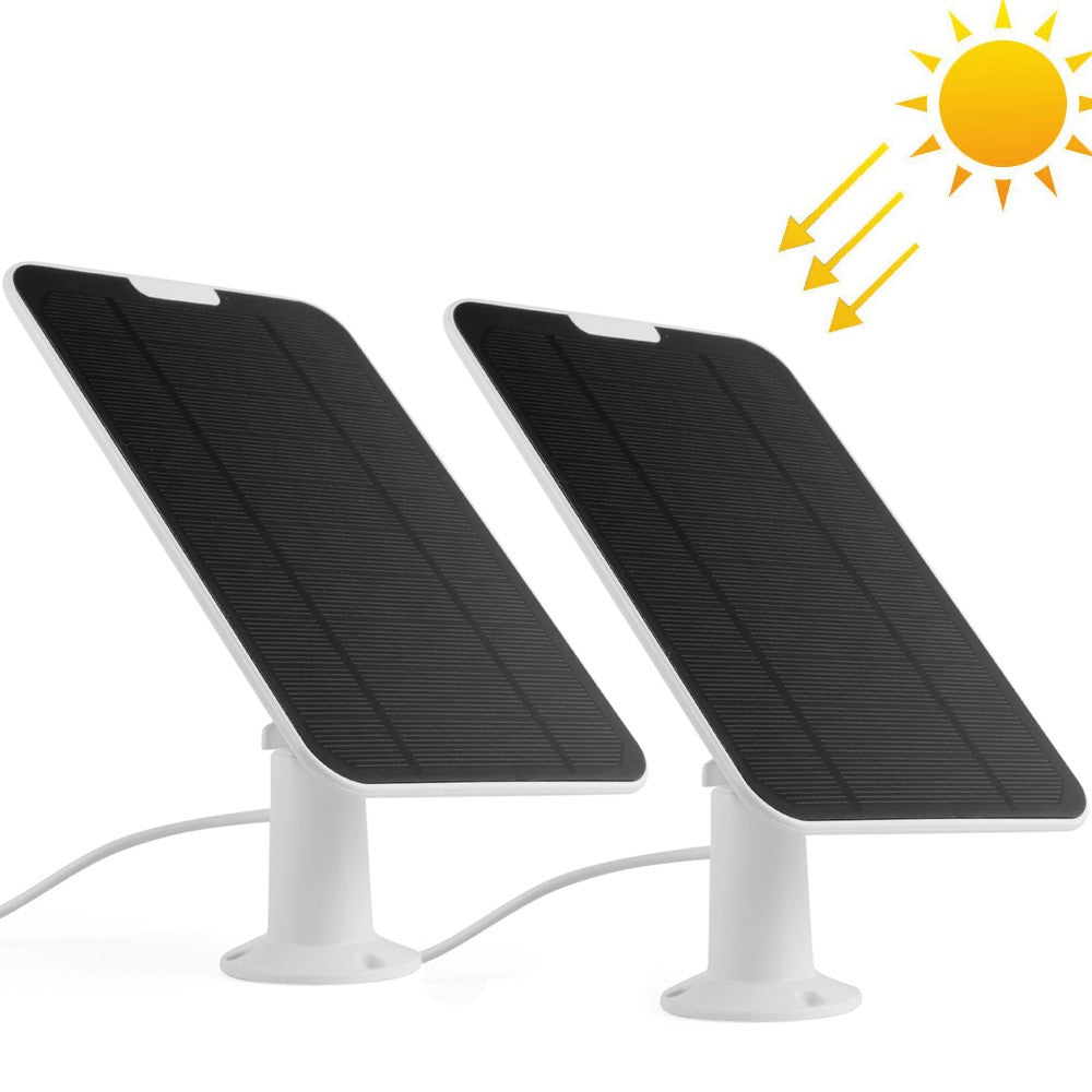 4W USB Solar Panel for Security Camera, Waterproof Solar Charger for Camera with 360-Degree Adjustable Mounting