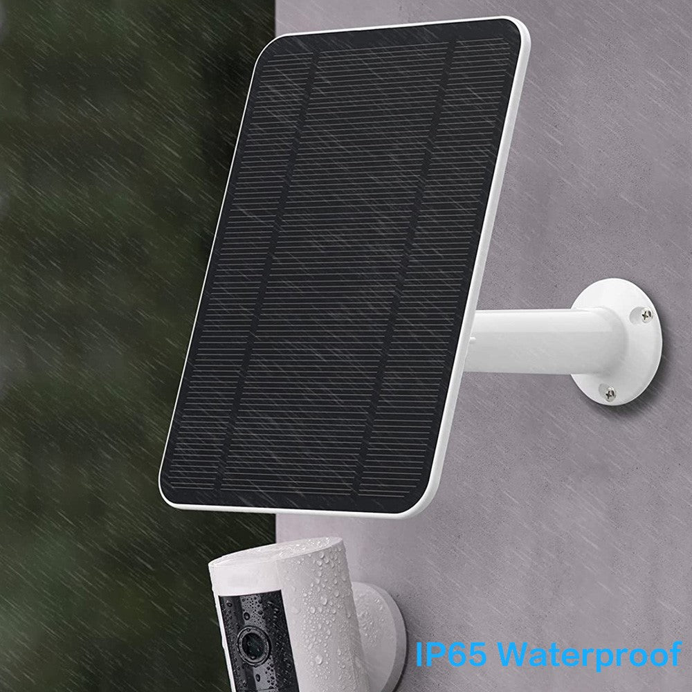 4W USB Solar Panel for Security Camera, Waterproof Solar Charger for Camera with 360-Degree Adjustable Mounting