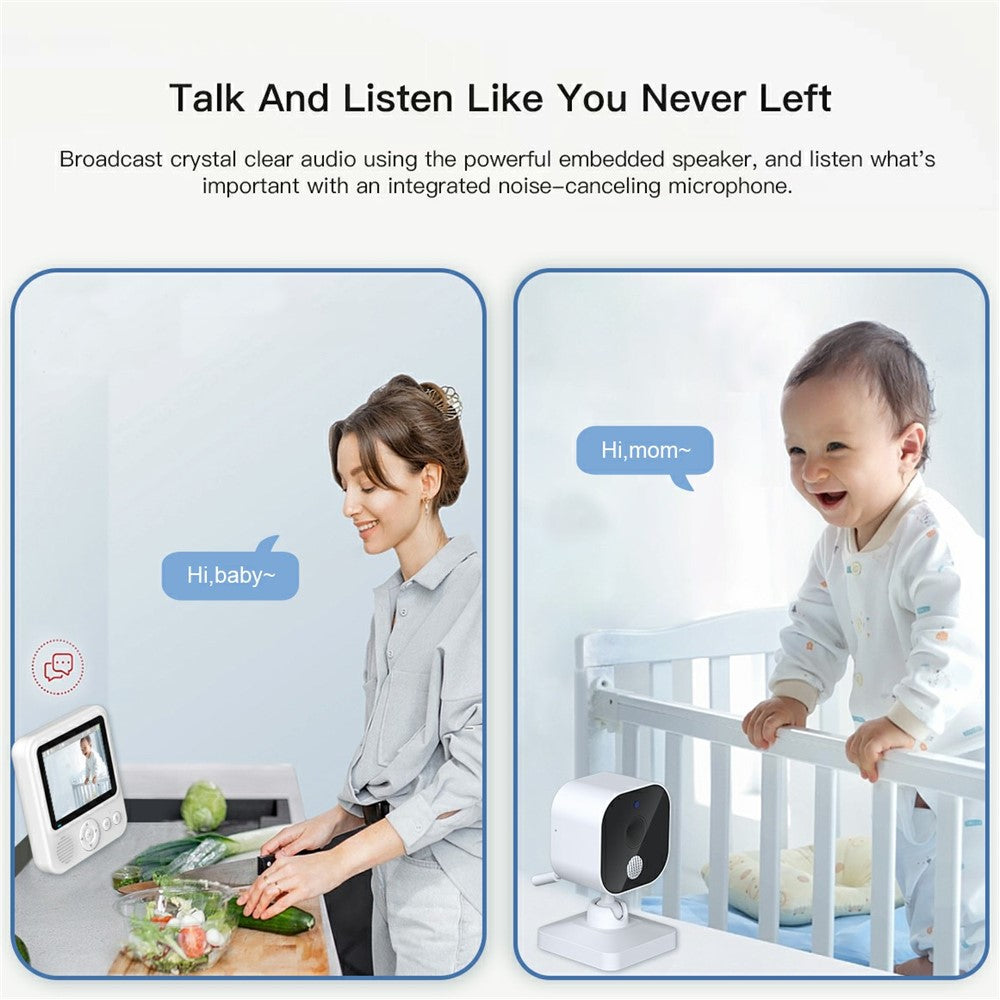 ABM900 Baby Monitor 2.8 inch Indoor Security Camera Two-Way Audio, Lullabies
