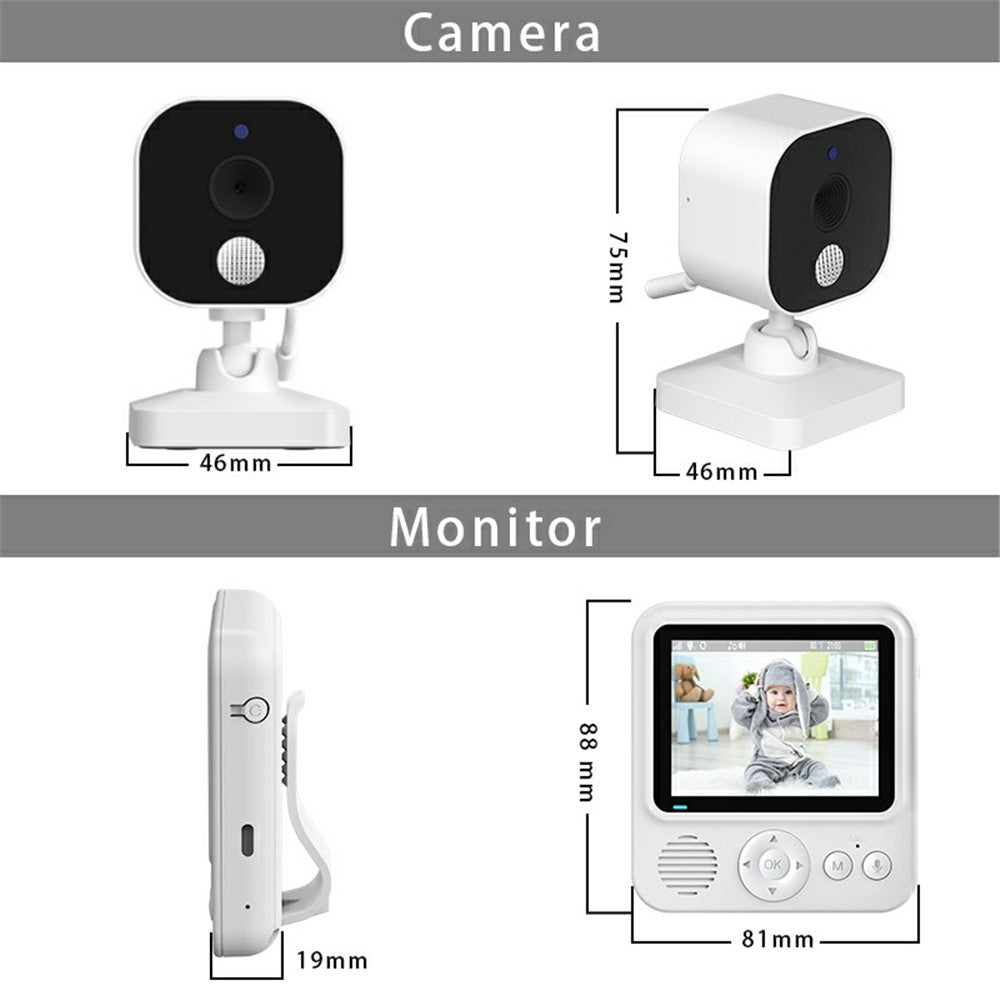 ABM900 Baby Monitor 2.8 inch Indoor Security Camera Two-Way Audio, Lullabies