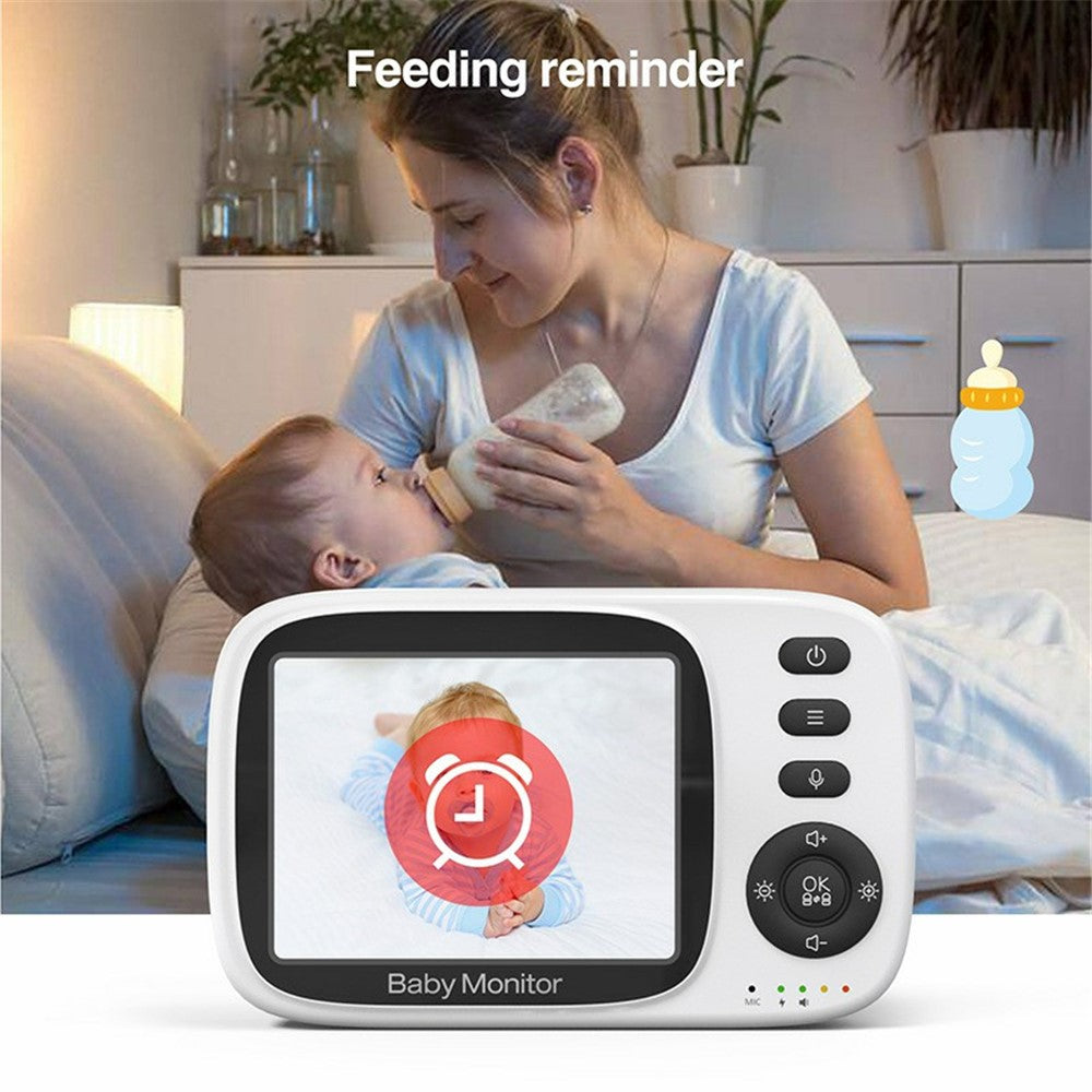 MC632A 3,2-tums babyvakt med 2-vägs röstsamtal, temperaturövervakning, säkerhetskamera för barn
