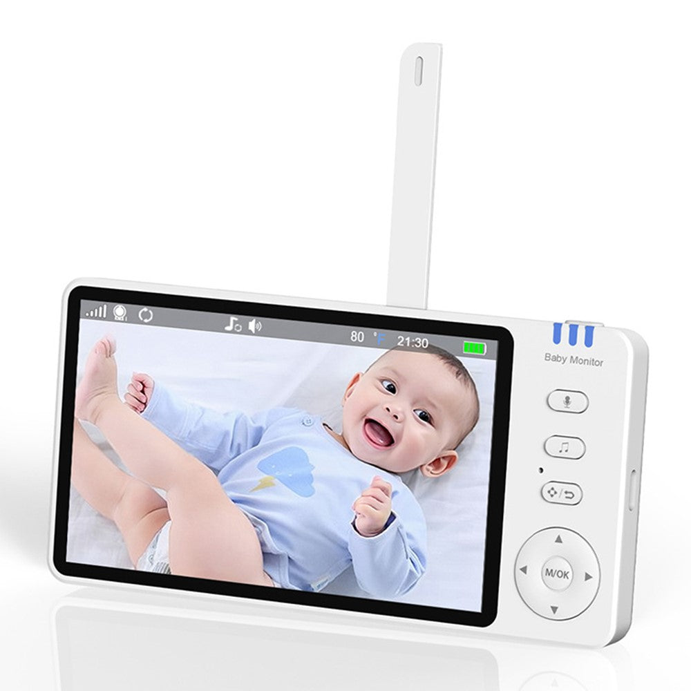 ABM501 5-tums videobabyvakt 2.4G trådlös tvåvägsljud nattseende säkerhetskamera