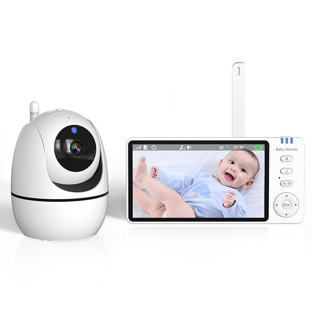 ABM501 5-tums videobabyvakt 2.4G trådlös tvåvägsljud nattseende säkerhetskamera