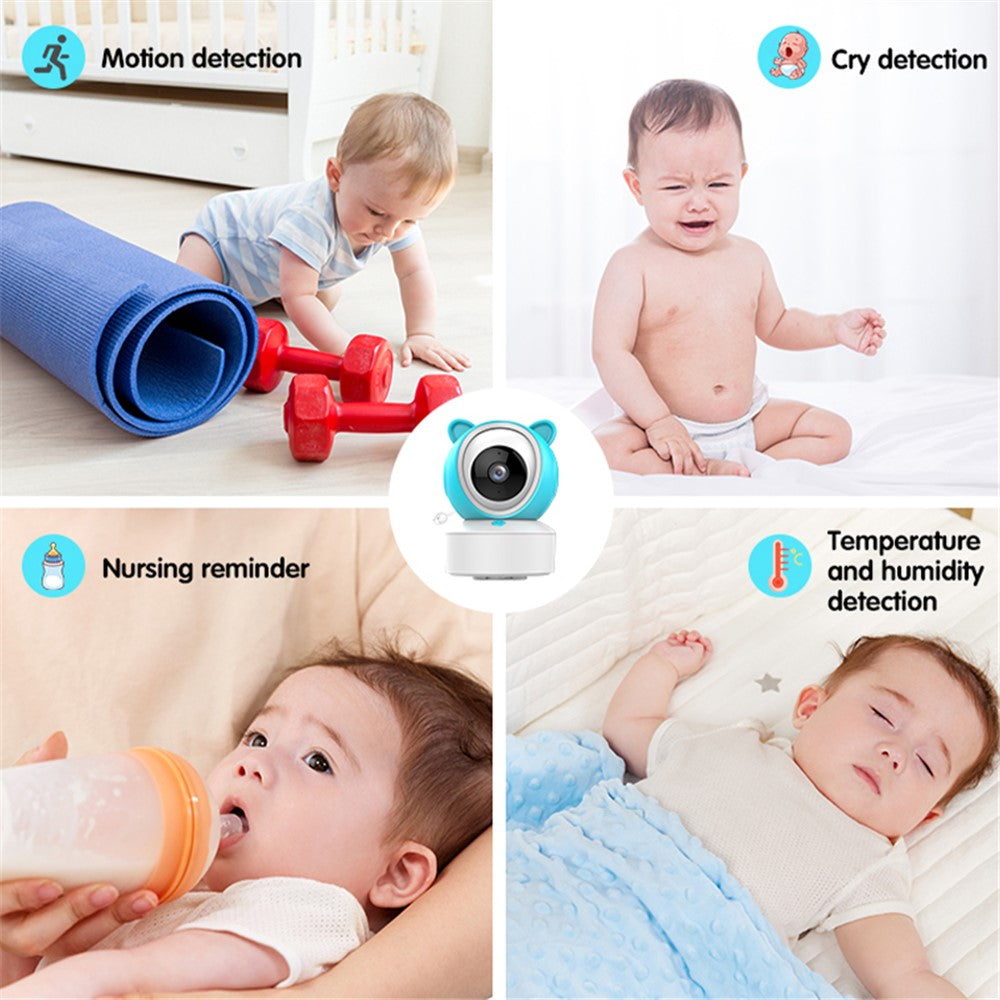 C8 5.0-inch Tuya APP Remote WiFi Camera Cry Detection Wireless Baby Monitor