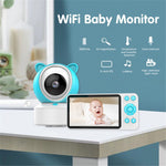 C8 5.0-inch Tuya APP Remote WiFi Camera Cry Detection Wireless Baby Monitor