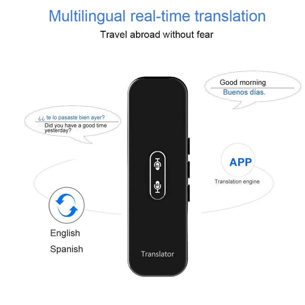 G6X Built-In 600mAh Battery Bluetooth-compatible 137 Languages Speech Translator for 8-Pin, Android