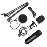 BM800 USB Streaming PC Microphone Kit 192KHz/24Bit Condenser Mic for Podcasting Gaming Home Recording