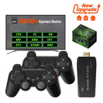DATA FROG Y3 Lite Game Stick HD TV Spillekonsol med 2 trådløse gamepads, 64G hukommelseskort / 20000 spil