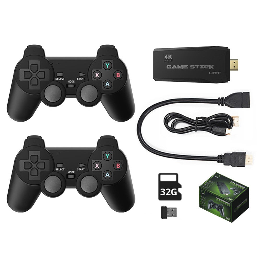 DATA FROG Y3 Lite Game Stick HD TV Video Gaming Console with 2 Wireless Gamepad, 32G Memory Card / 10000 Games