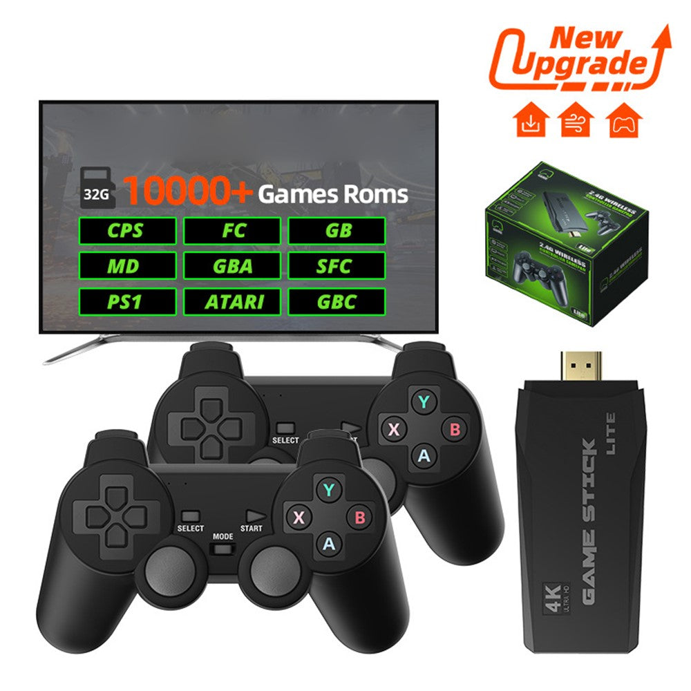 DATA FROG Y3 Lite Game Stick HD TV Video Gaming Console with 2 Wireless Gamepad, 32G Memory Card / 10000 Games