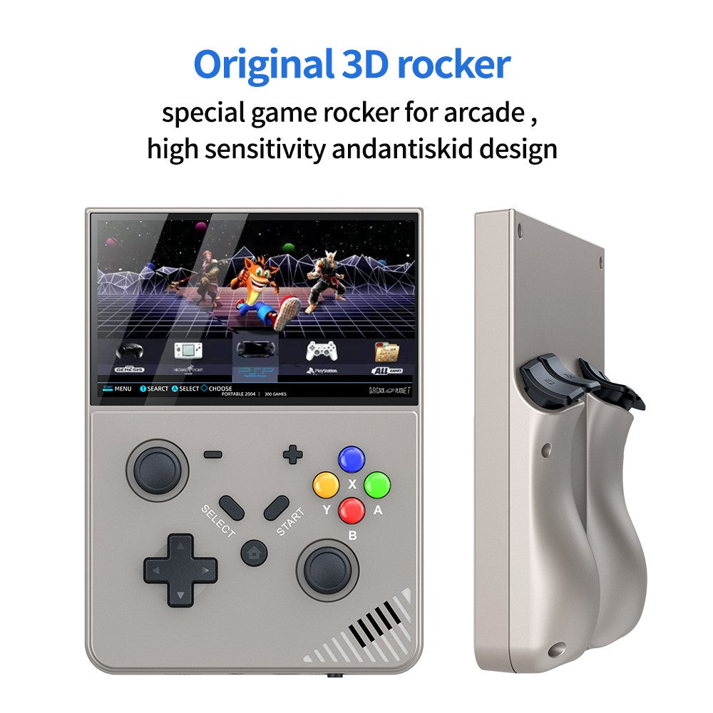 R43pro Built-In 20000 Games 4.3 Inch HD Screen 3D Rocker Handheld Arcade Game Console, with 64G TF Card