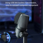 ME9 Plug and Play USB Microphone ENC Noise Reduction Desktop Mic with RGB Light
