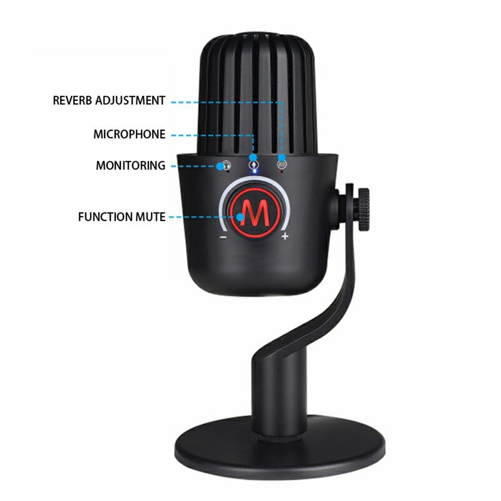PDO-20 USB Gaming Microphone Noise Cancellation Condenser Mic for Live Streaming, Recording, PC
