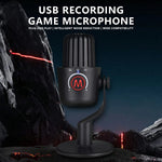 PDO-20 USB Gaming Microphone Noise Cancellation Condenser Mic for Live Streaming, Recording, PC