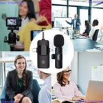 K15 3 in 1 Wireless Lavalier Microphone with Noise Reduction USB-C Microphone for Smartphone Computer Camera