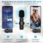 K15 3 in 1 Wireless Lavalier Microphone with Noise Reduction USB-C Microphone for Smartphone Computer Camera