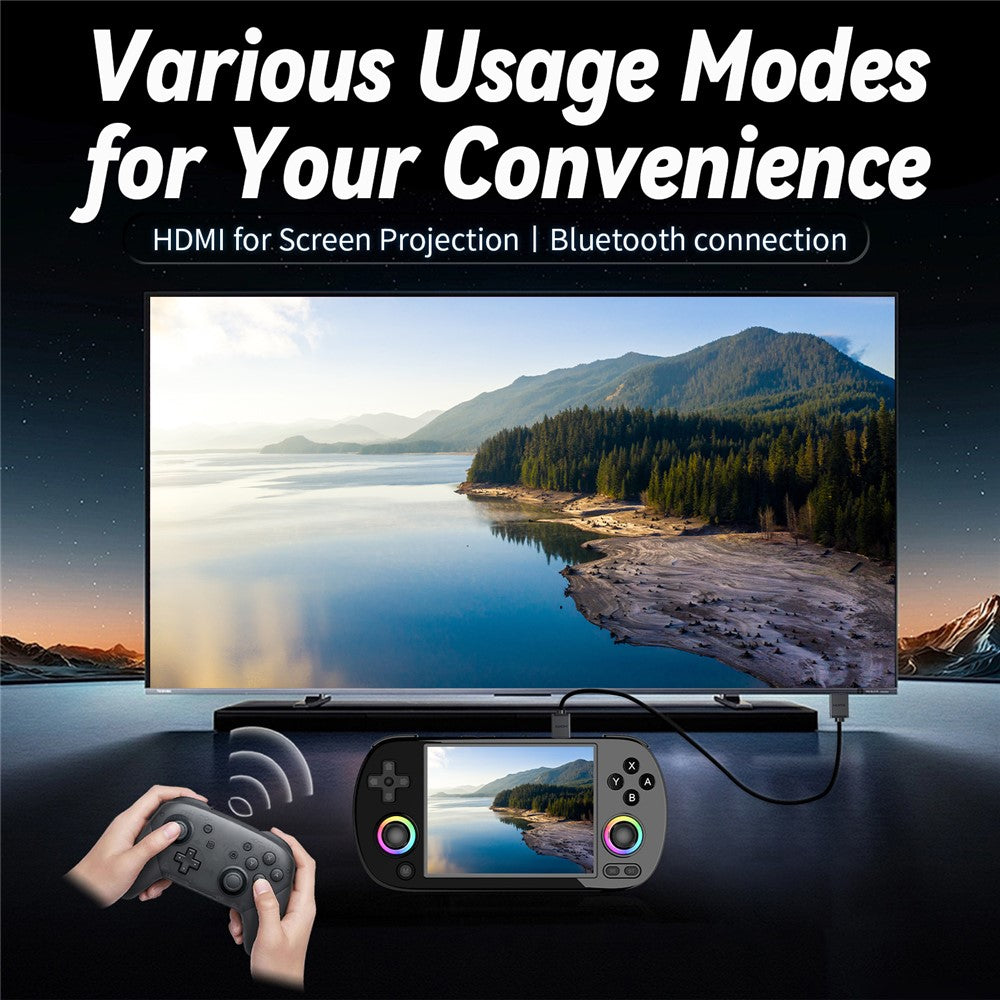 ANBERNIC RG40XXH 4.0 Inch IPS Screen 64G Bluetooth + WiFi Handheld Video Game Console, with 256G TF Card