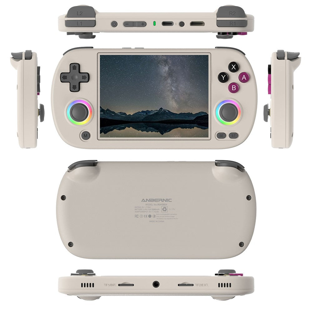ANBERNIC RG40XXH 4.0 Inch IPS Screen 64G Bluetooth + WiFi Handheld Video Game Console, with 256G TF Card