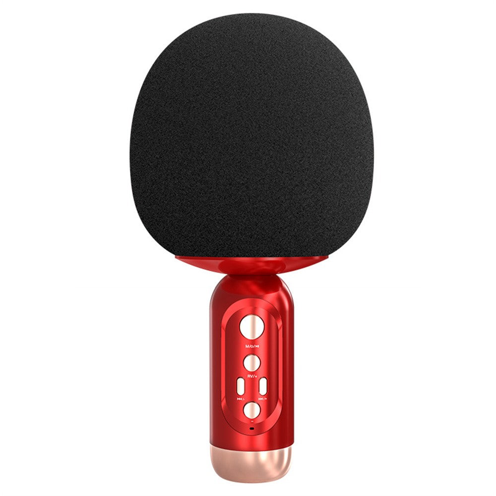 K2 Wireless Bluetooth-compatible Microphone Speaker Mushroom Head Singing Mic, English Version