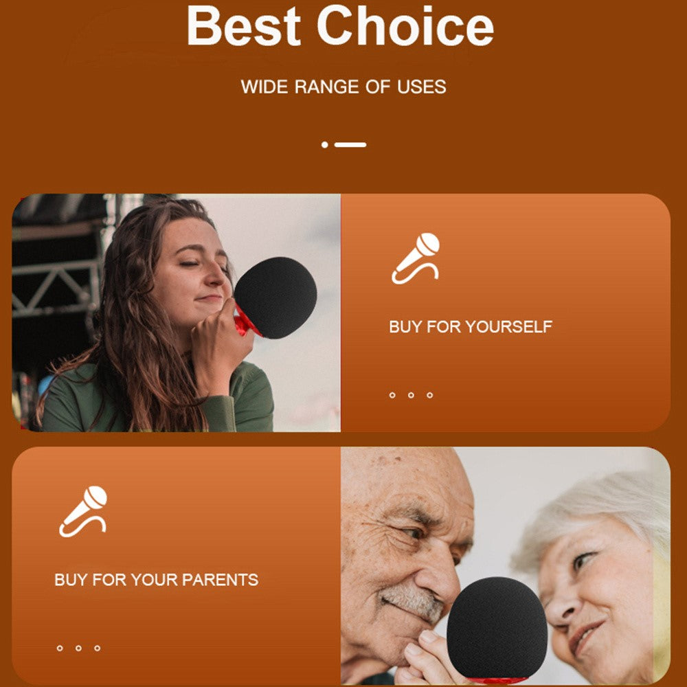 K2 Wireless Bluetooth-compatible Microphone Speaker Mushroom Head Singing Mic, English Version