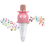K5 Kids Bluetooth-compatible Microphone ABS+Silicone Carrot Shape Singing Mic, English Version