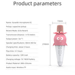 K5 Kids Bluetooth-compatible Microphone ABS+Silicone Carrot Shape Singing Mic, English Version