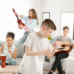 X6 Cute Rabbit Kids Microphone Voice Changing Bluetooth-compatible TWS Karaoke Mic, English Version