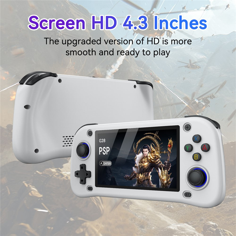 G28 64G Handheld Game Console 4.3 Inch HD IPS Screen Retro Arcade Game Device