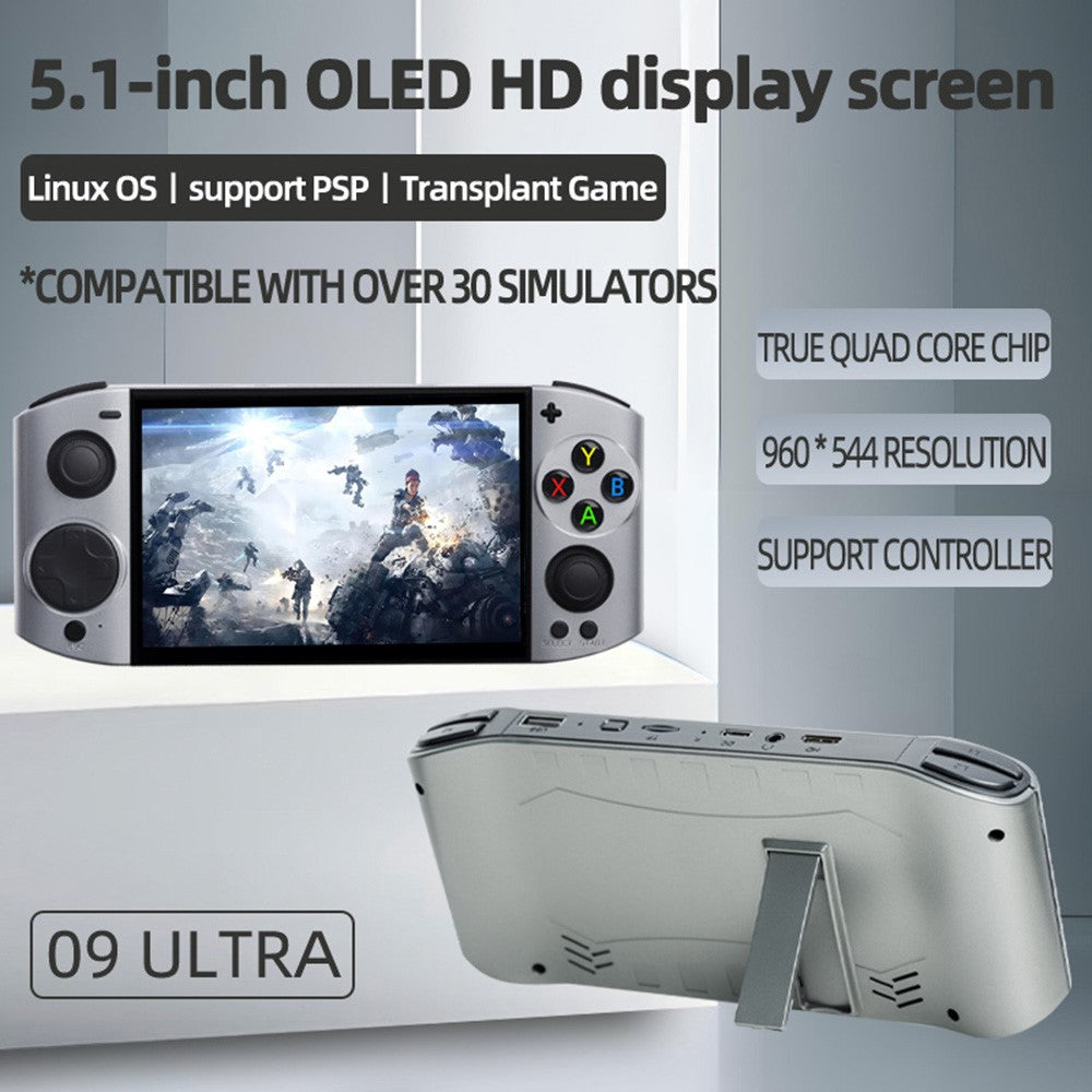 XY-09 Ultra 128G Handheld Game Console 5.1 Inch HD Screen Retro Arcade Emulator Game Machine