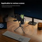 YANMAI SF-777R Computer Gaming Mikrofon USB Kondensator Bordmikrofon med RGB-lys