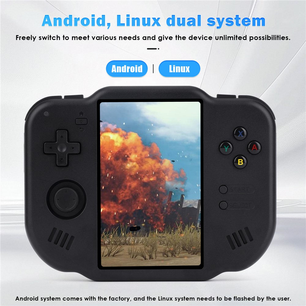 AMPOWN Mini Zero 40 Android 4 Inch 64-bit Handheld Game Console Retro Classic Gaming Device with 64GB TF Card