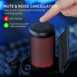 FEELWORLD VM1-XS USB Gaming Microphone Condenser Cardioid Pickup Mic with RGB Light Desktop Stand